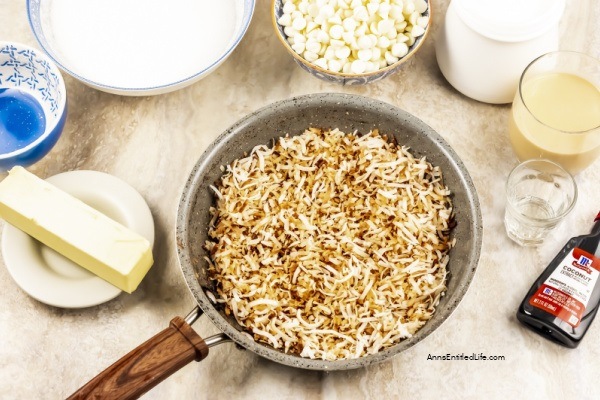 Toasted Coconut Fudge Recipe. Learn how to make toasted coconut fudge with these easy step-by-step recipe instructions. Sweet and delicious, this coconut fudge recipe is addicting. Simple to make, this fudge recipe is terrific for sharing, gifting, or when you want to indulge at home.