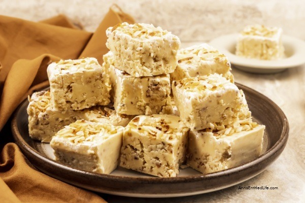 Toasted Coconut Fudge Recipe. Learn how to make toasted coconut fudge with these easy step-by-step recipe instructions. Sweet and delicious, this coconut fudge recipe is addicting. Simple to make, this fudge recipe is terrific for sharing, gifting, or when you want to indulge at home.