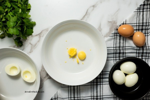 Avocado Deviled Eggs Recipe. These guacamole-inspired deviled eggs that are made with avocado, lime, tomato, and onion are simply delicious! Easy-to-make these avocado deviled eggs are a perfect party appetizer, great for picnics, tailgating, or for a snack for those on low-carb diets.