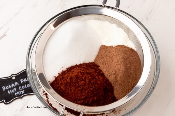 Instant Sugar Free Hot Cocoa Mix Recipe. This homemade hot cocoa mix is inexpensive, easy to make, and tastes delicious. If you love hot chocolate and are would like to make your own hot cocoa recipe give this instant sugar free hot cocoa mix recipe a try!