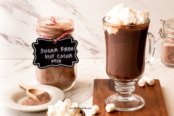 Instant Sugar Free Hot Cocoa Mix Recipe. This homemade hot cocoa mix is inexpensive, easy to make, and tastes delicious. If you love hot cocoa and would like to make your own hot cocoa recipe give this instant sugar-free hot cocoa mix recipe a try.