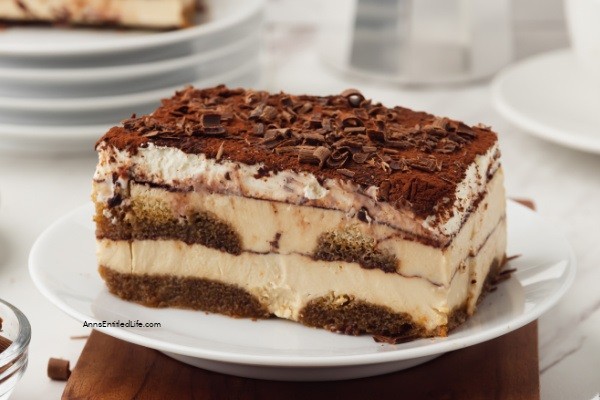 White Russian Tiramisu Cake Recipe. This no-egg, no-cooking, tiramisu recipe comes together quickly. It can be served immediately, or made the day before your special event or dinner. The melt-in-your mouth creamy, rich, coffee-cocoa goodness of this white Russian tiramisu will have your friends and family asking for seconds!