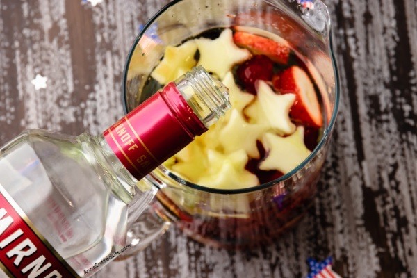 Red, White, and Blue Sangria Recipe. This Red, White, and Blue Sangria is simple to make. Bursting with juicy fruits and delicious flavors it is the perfect drink to celebrate Independence Day, Memorial Day, or any summer holiday.
