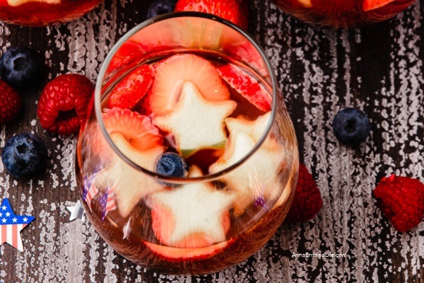 Red, White, and Blue Sangria Recipe. This Red, White, and Blue Sangria is simple to make. Bursting with juicy fruits and delicious flavors it is the perfect drink to celebrate Independence Day, Memorial Day, or any summer holiday.