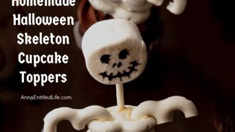 Homemade Halloween Skeleton Cupcake Toppers