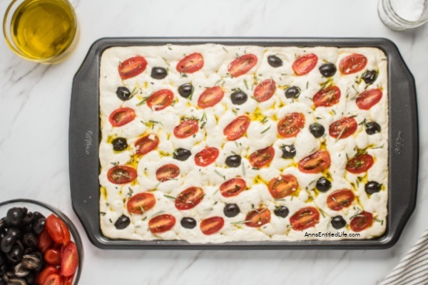 Rosemary Focaccia Recipe. This rosemary focaccia recipe makes bread that is soft on the inside and crispy on the outside. This easy-to-make focaccia bread features rosemary, tomatoes, and garlic which come together to form a perfect flavor sensation your whole family will enjoy.