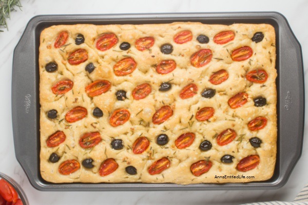 Rosemary Focaccia Recipe. This rosemary focaccia recipe makes bread that is soft on the inside and crispy on the outside. This easy-to-make focaccia bread features rosemary, tomatoes, and garlic which come together to form a perfect flavor sensation your whole family will enjoy.