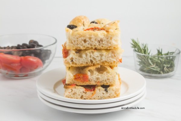 Rosemary Focaccia Recipe. This rosemary focaccia recipe makes bread that is soft on the inside and crispy on the outside. This easy-to-make focaccia bread features rosemary, tomatoes, and garlic which come together to form a perfect flavor sensation your whole family will enjoy.