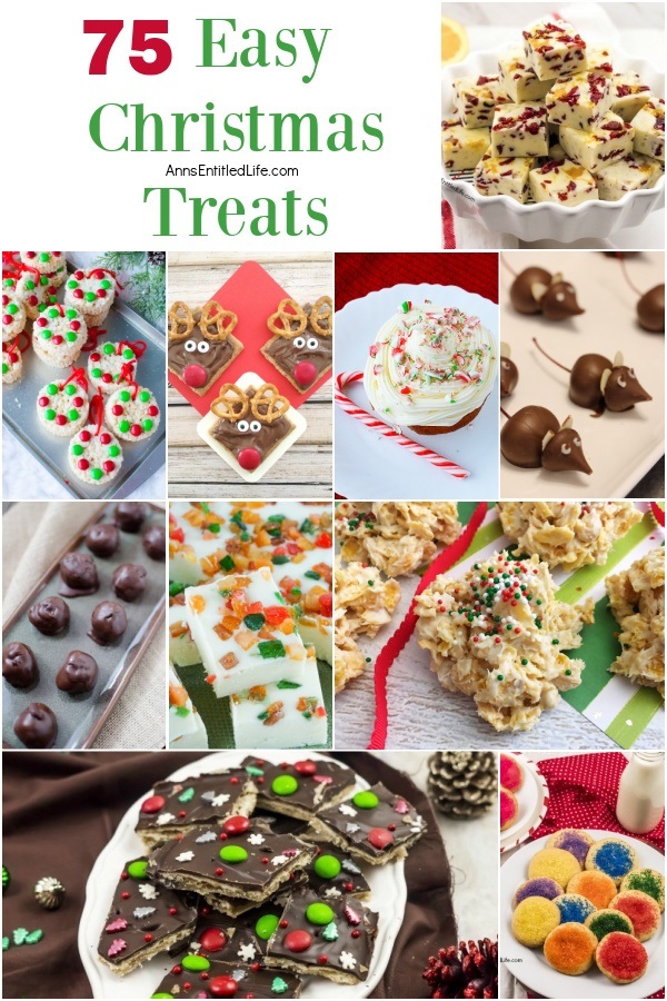 a collage of easy-to-make Christmas treats