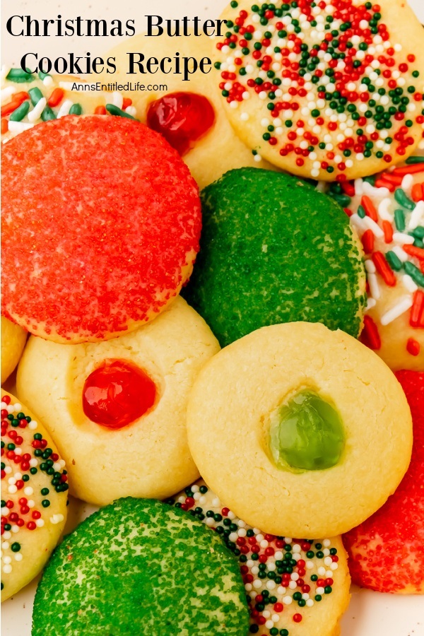 Extreme up close image of Christmas butter cookies