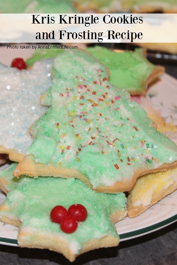 A Spode plate filled with frosted and decorated Kris Kringle cookies