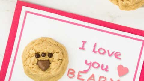 Love You Beary Much Cookie Card and Peanut Butter Cookie Recipe