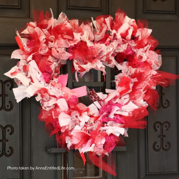 Valentine Heart Wreath DIY. This simple-to-make Valentine's Day wreath DIY is a dark front door craft. You don't have to be an experienced crafter to make this valentines wreath; simply follow the step-by-step instructions in this detailed tutorial to make this fun homemade wreath.