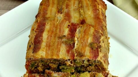 Image for Bacon Wrapped Whole30 Meatloaf Recipe (Also Keto & Paleo)