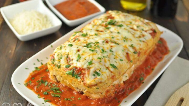 Image for Stuffed Chicken Parmesan Keto Meatloaf