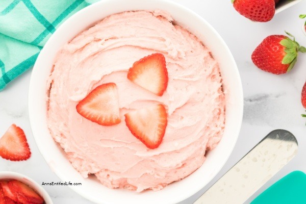 Strawberry Buttercream Frosting Recipe. This delicious homemade strawberry buttercream frosting is bursting with strawberry flavor. The secret is to use real, fresh strawberries to get an intense strawberry flavor. Level up your frosting game by making this strawberry frosting recipe for frosting your mouthwatering baked goods.