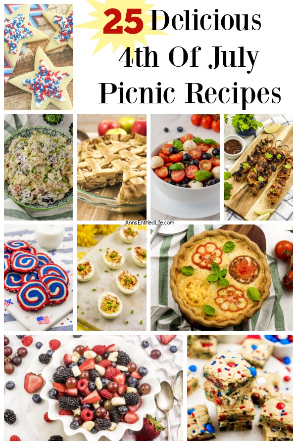 a collage of Independence day picnic recipes