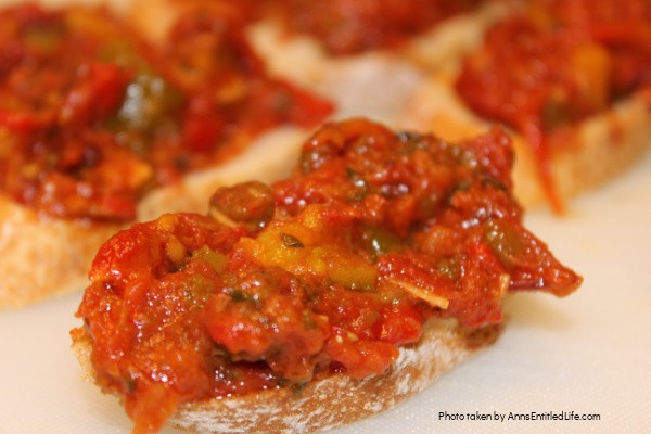 Matbucha Recipe. Matbucha is a beautiful Middle Eastern appetizer made with tomatoes and roasted bell peppers, seasoned with garlic and herbs. Easy-to-make, with just a few ingredients and some simple steps, you will have a flavorful dish that your whole family will love.