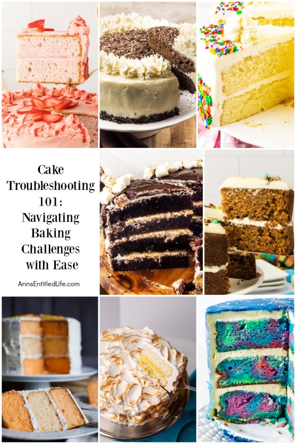 a collage of homemade layer cakes