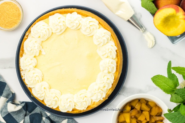 Fresh and Easy Peach Rum Cheesecake Recipe. Dive into a slice of paradise with this delightful peach rum cheesecake recipe. Experience the tantalizing blend of juicy peaches, creamy cheesecake, and a touch of rum. Prepare to be swept away by the flavors and taste of this heavenly dessert.