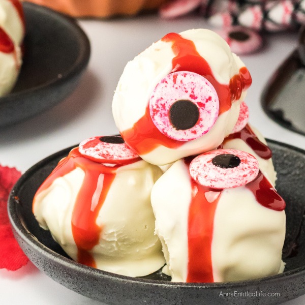 No-Bake Peanut Butter Eyeballs Halloween Treats. Whip up these frightfully delicious no-bake peanut butter eyeball Halloween treats for a spooky celebration. Easy recipe for a ghoulish delight.
