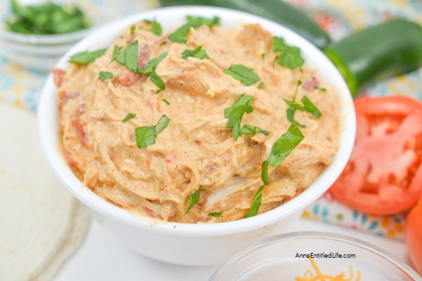 Easy Slow Cooker Queso Chicken Recipe | Great for Tacos. Spice up your meals with this delicious slow cooker queso chicken recipe. Perfect for family dinners and gatherings.