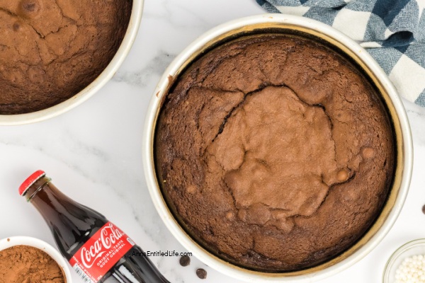 Coca-Cola Cake Recipe | Best Chocolate Coke Layer Cake. This moist and delicious Coca-Cola cake is a Southern classic. A decadent chocolate cake with rich chocolate frosting, it is the perfect dessert for celebrations or potlucks!