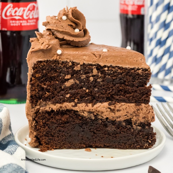 Coca-Cola Cake Recipe | Best Chocolate Coke Layer Cake. This moist and delicious Coca-Cola cake is a Southern classic. A decadent chocolate cake with rich chocolate frosting, it is the perfect dessert for celebrations or potlucks!