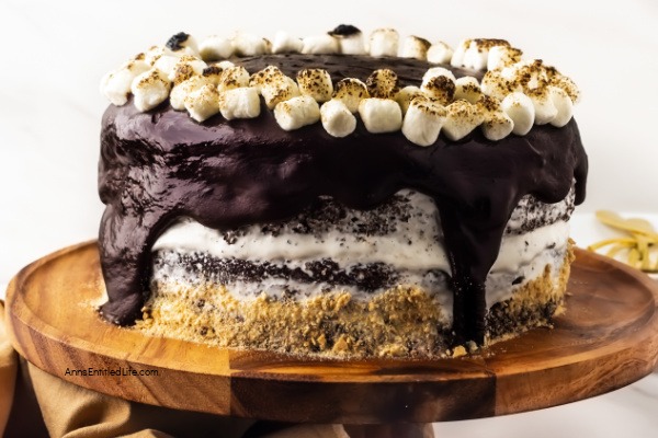 Best S'mores Cake Recipe. You do not need a campfire to get the great taste of S'mores; simply bake this cake. This updated twist on traditional s'mores is made with layers of chocolate cake, chocolate ganache, marshmallow filling, and Graham crackers, which when combined make this the best S'mores Cake recipe you will ever enjoy! Great for parties and snacks, this delicious s'mores cake will quickly become a family favorite.