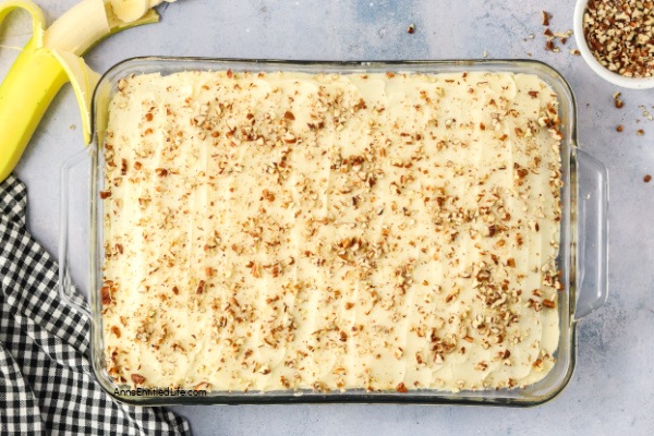 Banana Cake Recipe | Easy & Moist with Cream Cheese Frosting. Bake a delicious, moist banana cake topped with smooth cream cheese frosting. This easy recipe is perfect for using ripe bananas and makes a great dessert or snack.
