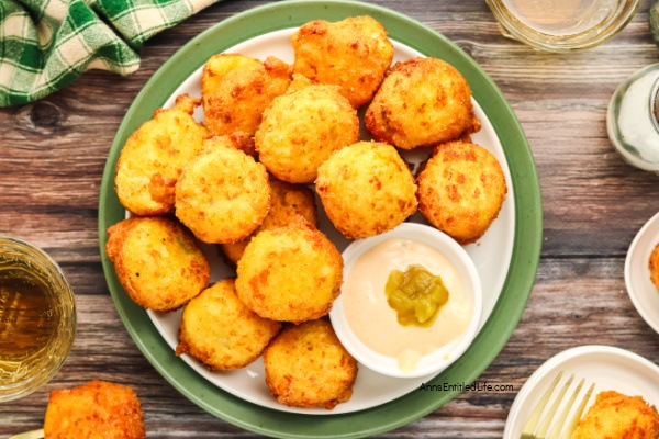 Homemade Cheddar Hush Puppies Recipe. Make the best cheddar hush puppies at home with this easy recipe. Crispy on the outside, cheesy on the inside—perfect for snacks, sides, or party appetizers.