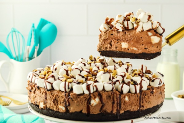 No-Bake Rocky Road Cheesecake Recipe with Chocolate & Marshmallows. Make this rich and creamy Rocky Road Cheesecake packed with chocolate, marshmallows, and crunchy nuts—an easy dessert that is perfect for any chocolate lover.