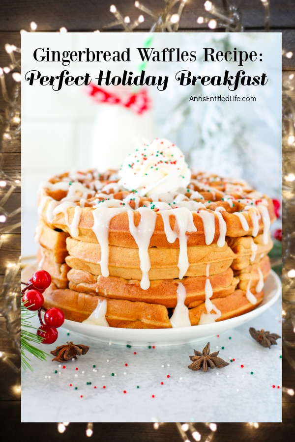 Gingerbread Waffles Recipe: Perfect Holiday Breakfast A stack of gingerbread waffles on a white plate