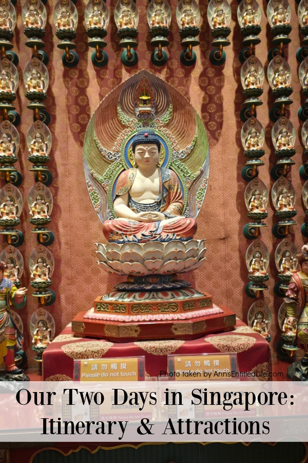 Our Two Days in Singapore: Itinerary & Attractions A statue in the Buddha Tooth Relic Temple and Museum< class=