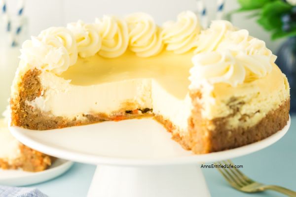Carrot Cake Cheesecake Recipe - Moist & Creamy Dessert. This carrot cake cheesecake recipe layers moist spiced carrot cake with rich, creamy cheesecake. Topped with cream cheese frosting for the perfect Easter or anytime treat.