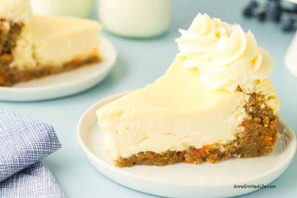 Carrot Cake Cheesecake Recipe - Moist & Creamy Dessert. This carrot cake cheesecake recipe layers moist spiced carrot cake with rich, creamy cheesecake. Topped with cream cheese frosting for the perfect Easter or anytime treat.