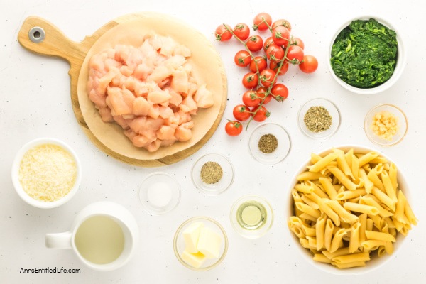 Creamy Tuscan Chicken Pasta Recipe - Easy 30-Minute Dinner. Creamy Tuscan chicken pasta with tender chicken, cherry tomatoes, spinach, garlic, and Parmesan in a rich sauce. Quick one-pan Italian-inspired meal ready in 30 minutes for weeknight dinners.