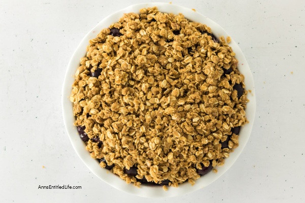Easy Cherry Crisp Recipe (Made with Frozen Cherries). This easy-to-make cherry crisp recipe uses frozen cherries and a splash of bourbon for rich flavor under a crisp oat topping. Simple to prepare and ready in about an hour, this is a delicious dessert.