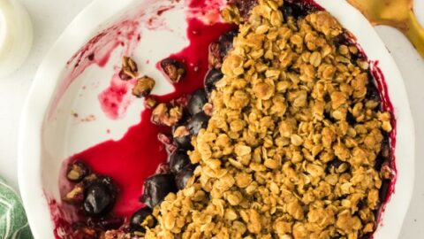 Easy Cherry Crisp Recipe (Made with Frozen Cherries)