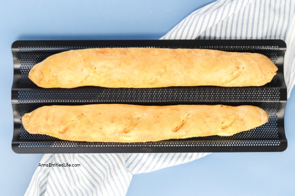 Easy Same Day Baguette Recipe | Crusty Homemade French Bread. Make fresh, crusty baguettes the same day with this easy recipe! No overnight rise needed. Golden crackly crust and soft airy crumb in just a few hours — beginner-friendly homemade French bread.
