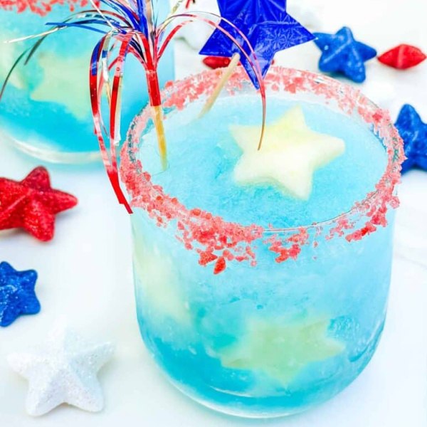 This bold Frozen Firecracker Margarita is the ultimate refreshing cocktail for your America 250 party or July 4, 2026 celebration. Blended with tequila, zesty lime, sweet strawberries or watermelon for a fiery red layer, and a splash of blue curaçao or blueberry liqueur, it delivers a stunning red, white, and blue swirl with a spicy chili-lime rim that pops like a firecracker. Perfect for hot summer days, this frozen drink brings the party vibes to any Semiquincentennial barbecue, block party, or America’s Block Party gathering.