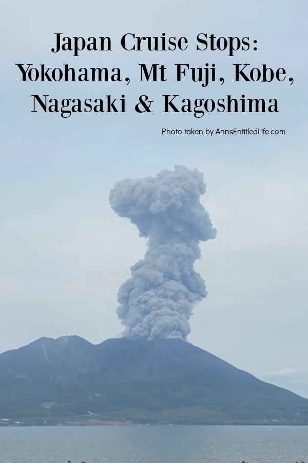 Plumes of smoke erupting from  Sakurajima, an active volcano in Japan.